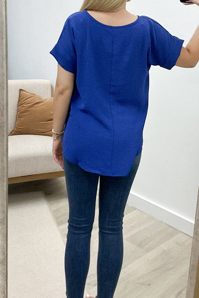 "My Everyday" Top (Royal Blue) - Happily Ever Aften