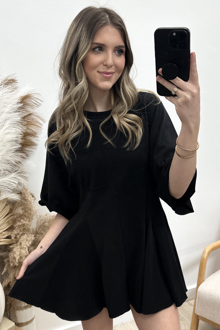 "My Off Day" Romper (Black) - Happily Ever Aften
