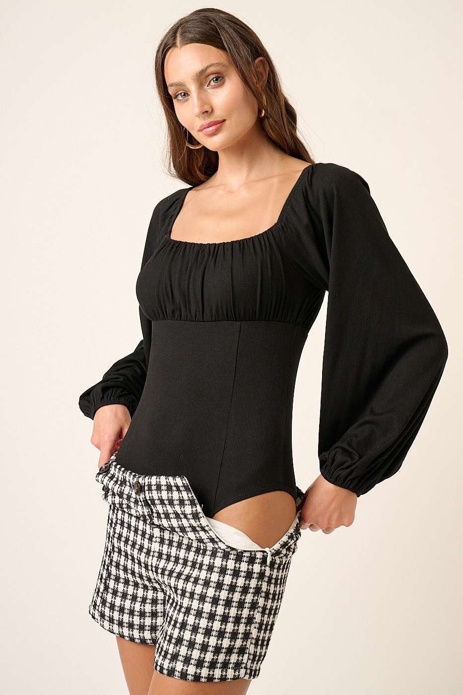 "New Sensation" Bodysuit (Black) - Happily Ever Aften