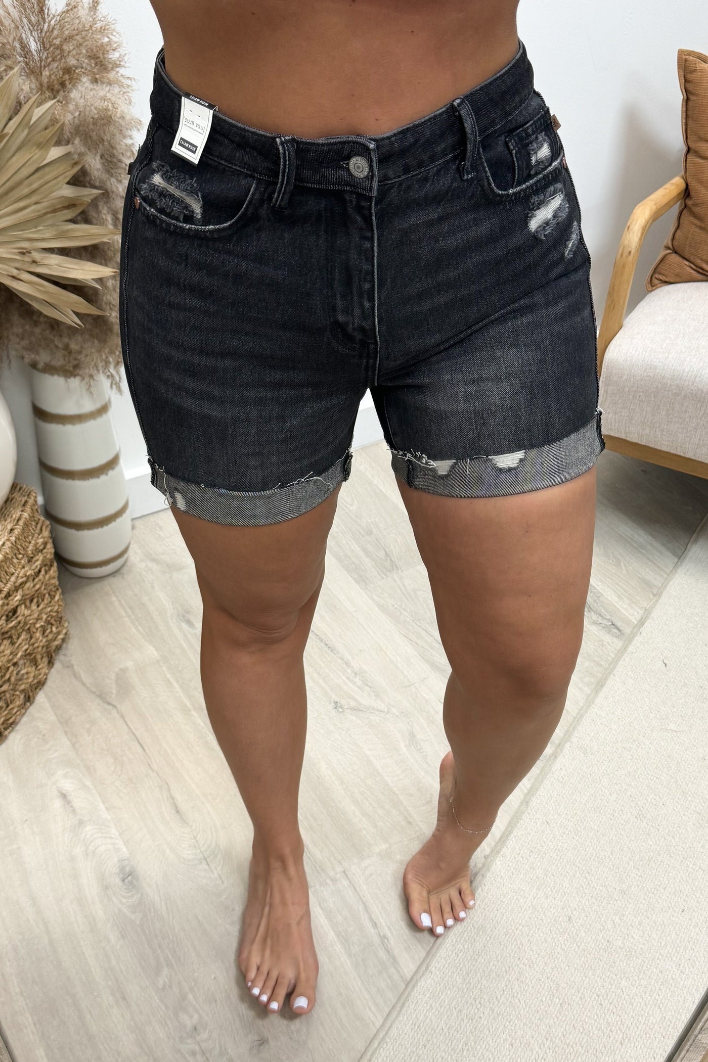 Nova Denim Shorts (Rigid Magic) - Happily Ever Aften