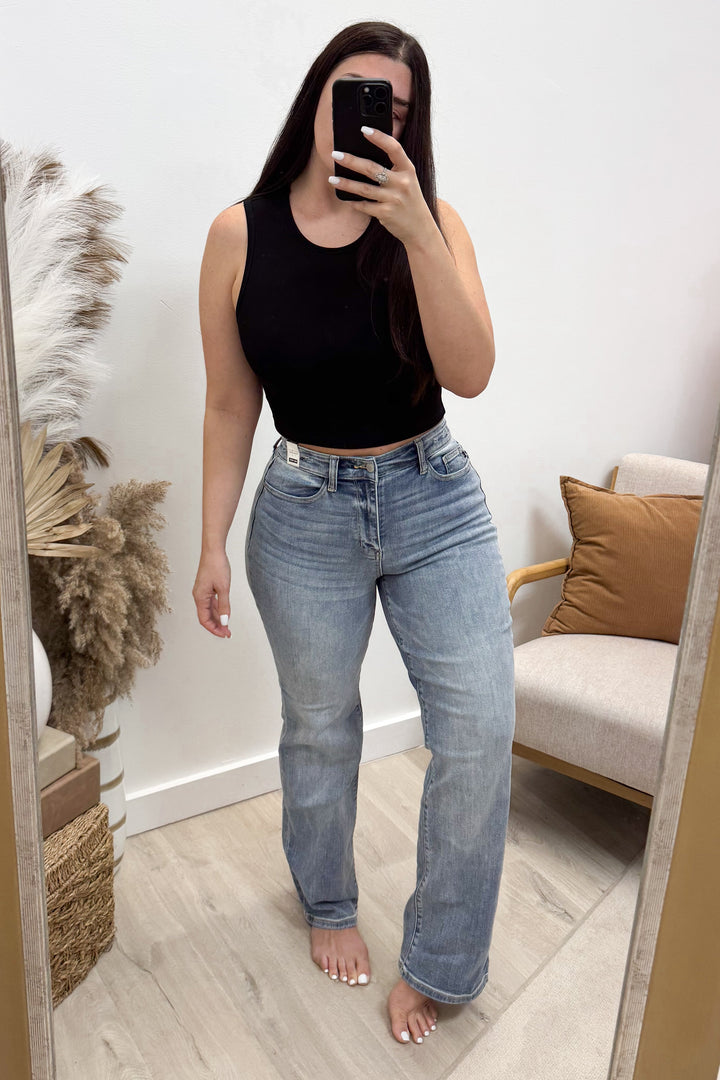 Omega Straight Leg Jeans - Happily Ever Aften