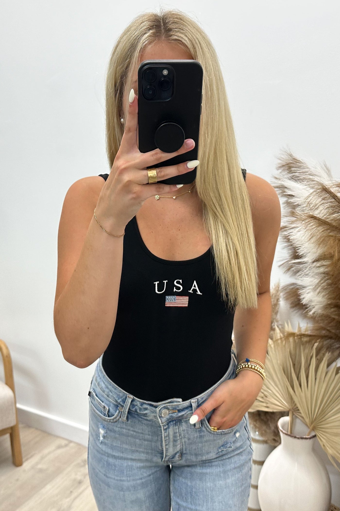 "Patriot Princess" Bodysuit (Black) - Happily Ever Aften