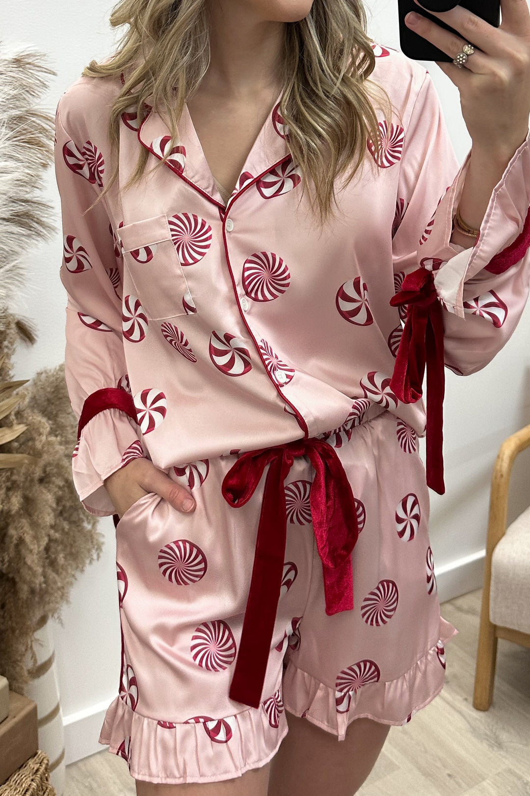 "Peppermint Twist" Pajama Set - Happily Ever Aften