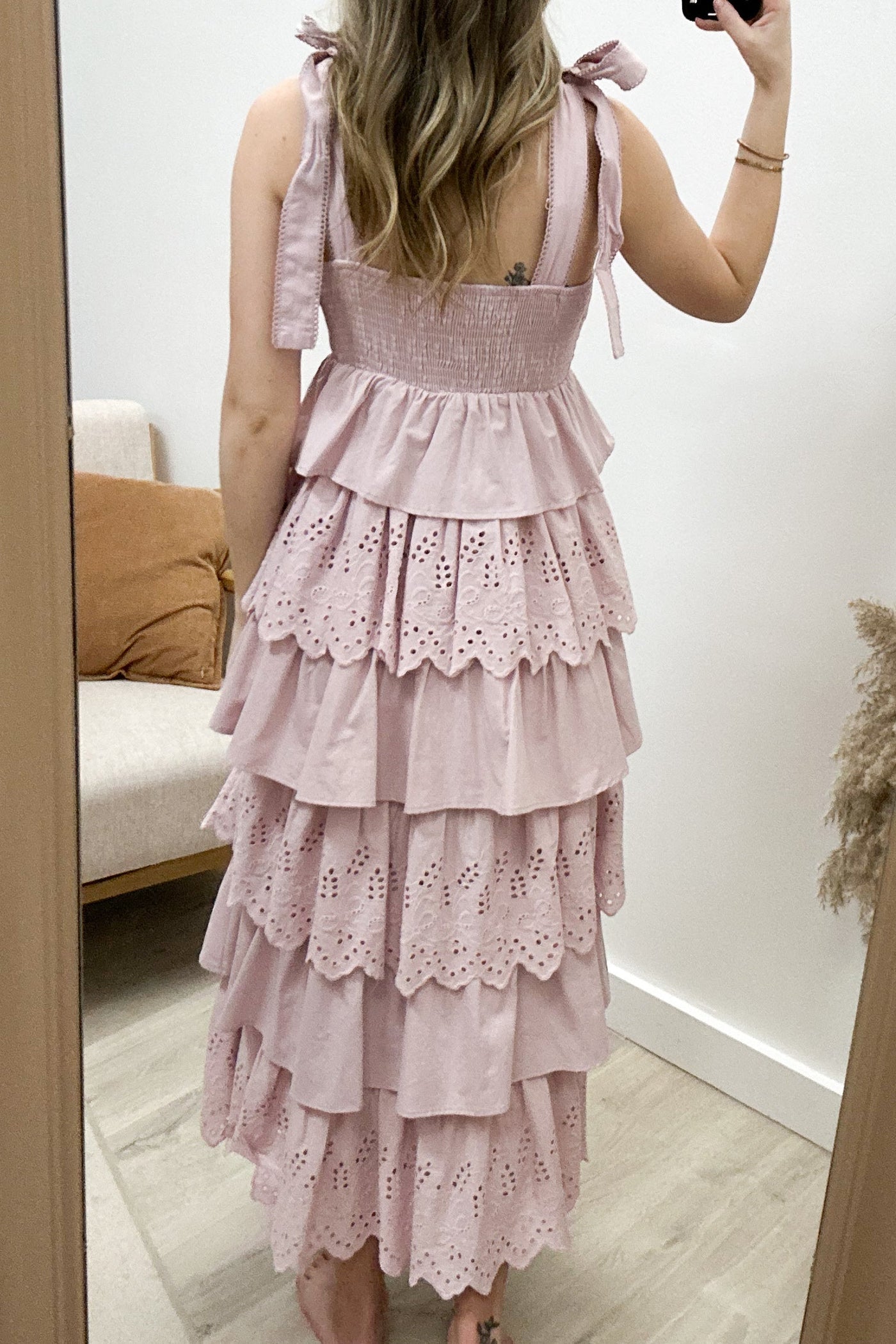 "Petal Waltz" Dress (Light Mauve) - Happily Ever Aften