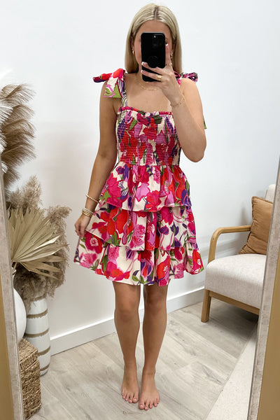 "Pocket Full Of Poses" Dress (Pink) - Happily Ever Aften