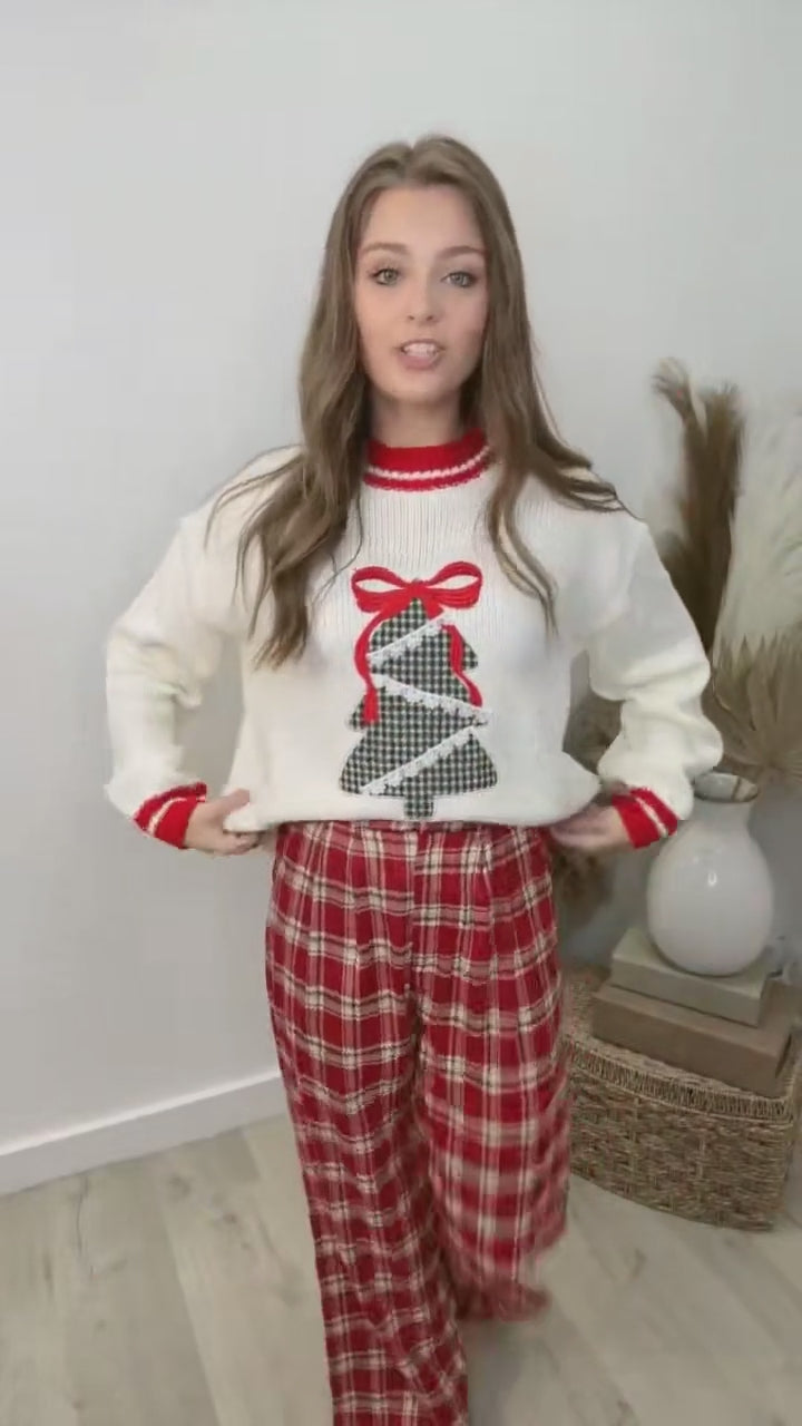 "A Piece Of Christmas" Sweater (White)