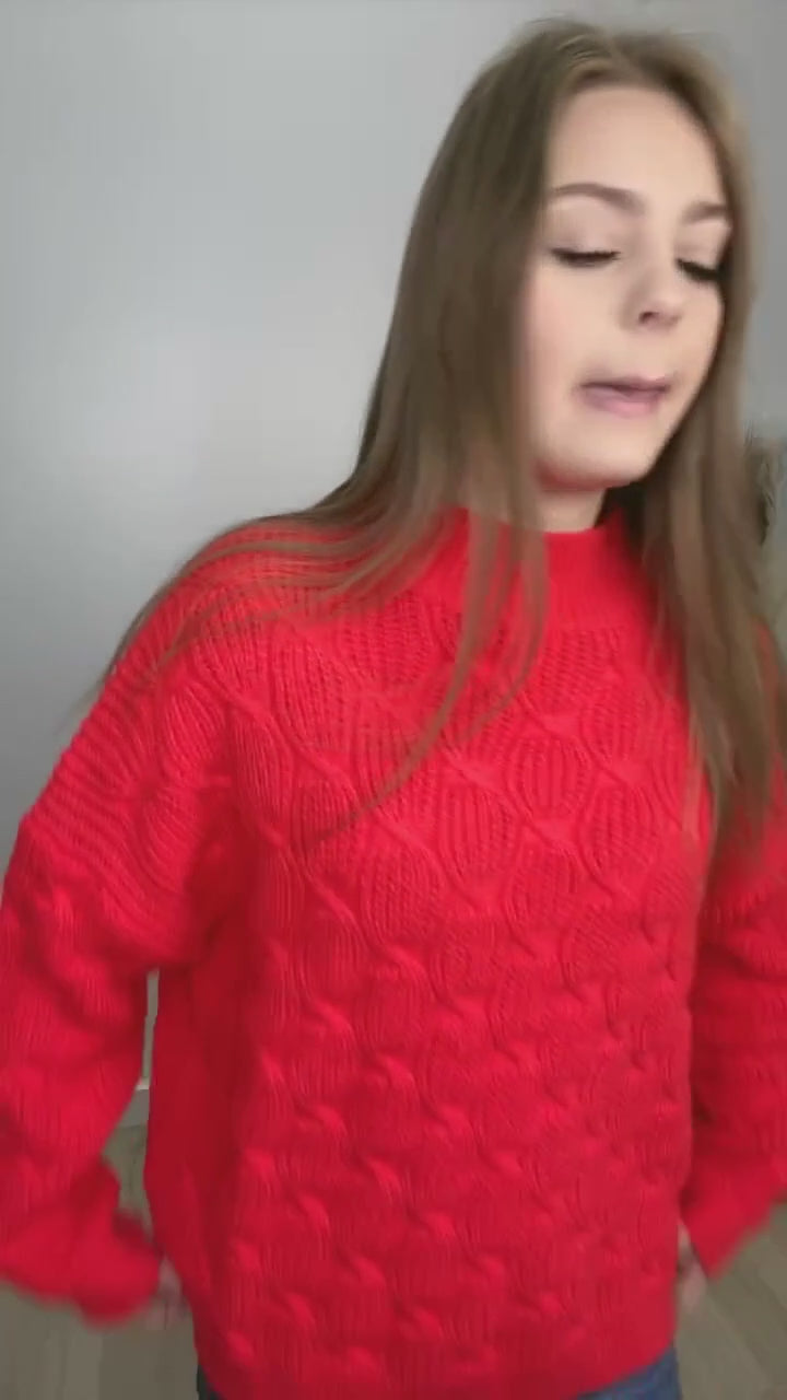 "A Matter Of Time" Sweater (Red)