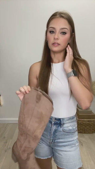 Jenna Western Boots (Taupe)