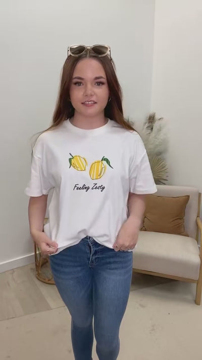 "Feeling Zesty" Top (White)