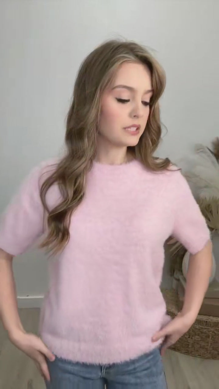 "Take Another Chance" Sweater Top (Light Pink)