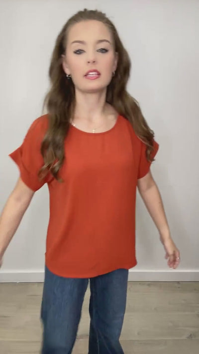 "Back To Business" Blouse (Rust)