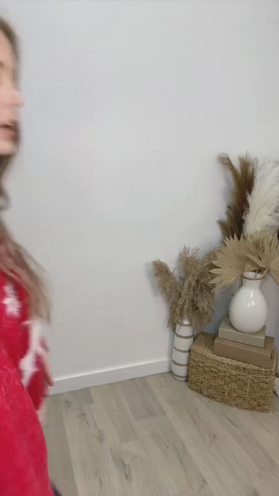 "Reindeer Magic" Sweater (Christmas Red)