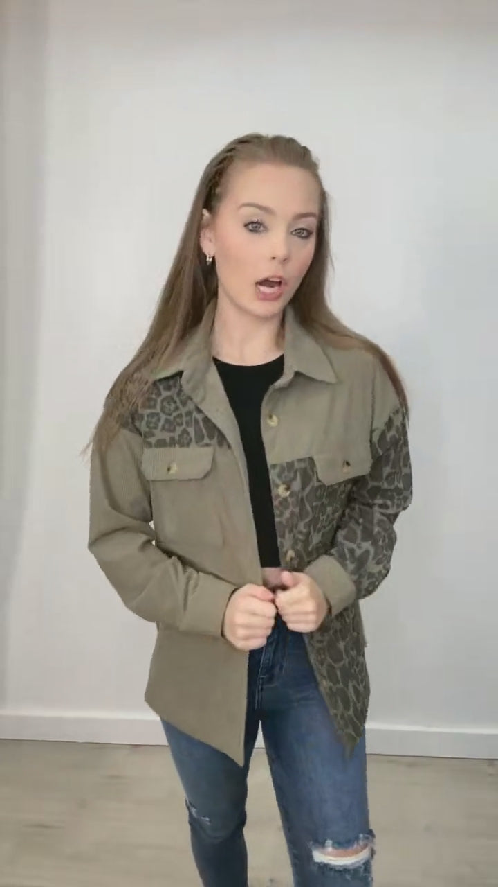 "Nothing Forgotten" Shacket (Light Olive)