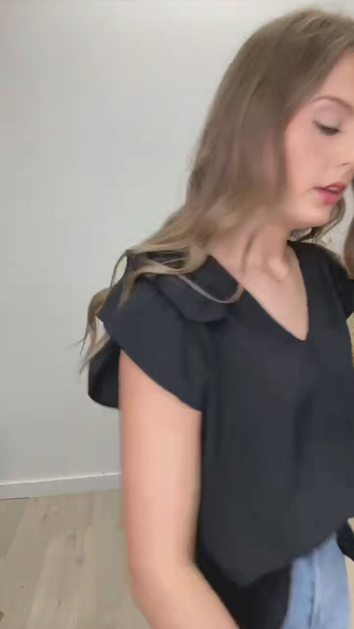 "From The Top" Blouse (Black)