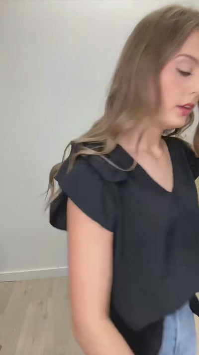 "From The Top" Blouse (Black)