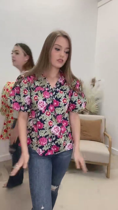 "Something More" Blouse (Navy)