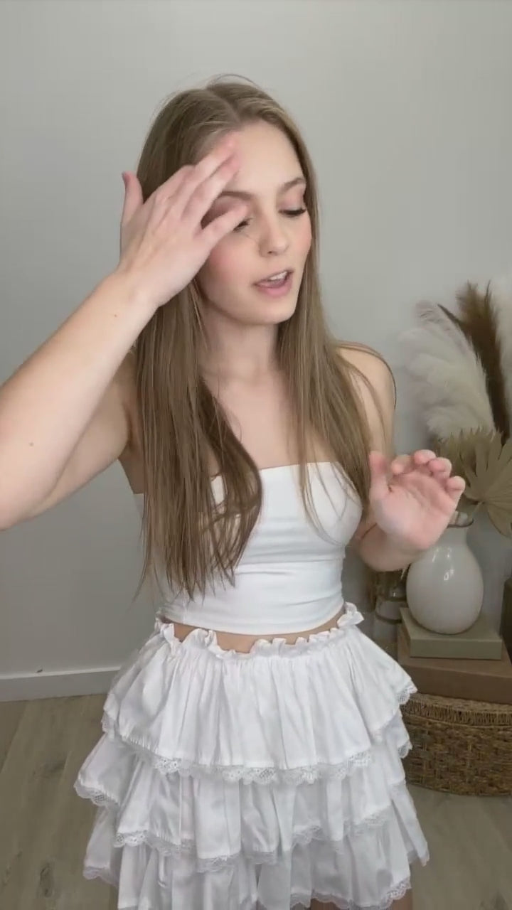 "Ruffled Romance" Skort (White)