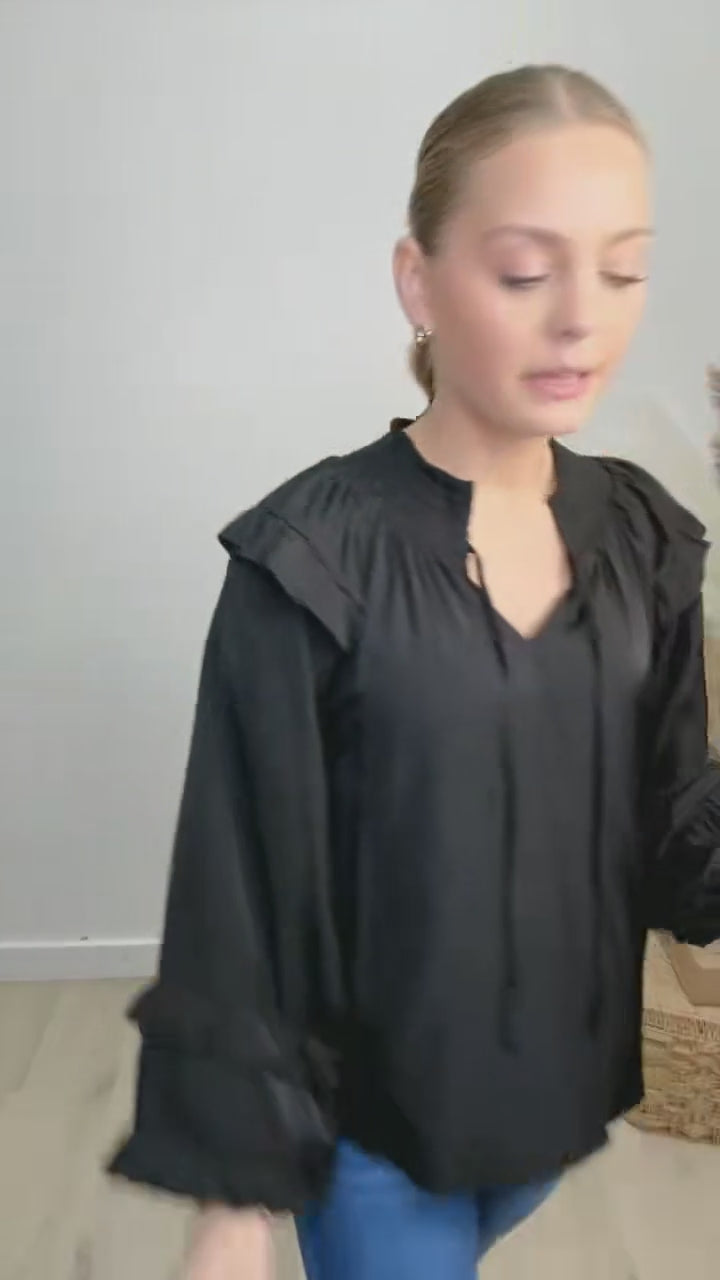 "Blackout Beauty" Blouse (Black)