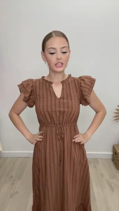 "Lost Connection" Dress (Brown)