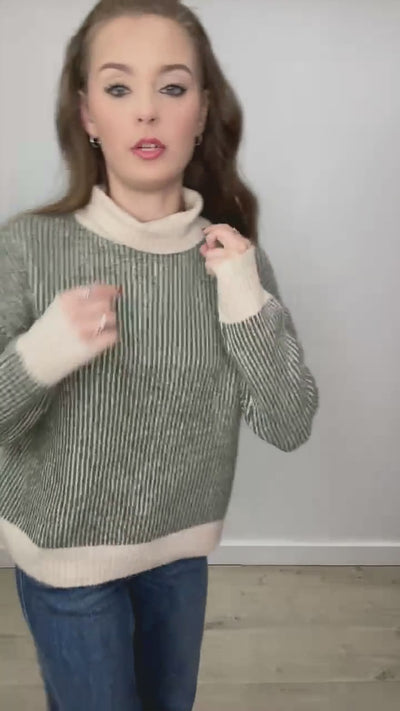 "Started With A Smile" Sweater (Dark Sage)