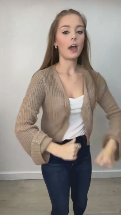 "Just Enough Time" Cardigan (Tan)