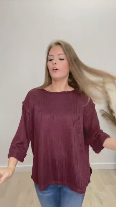 "Fold & Flow" Top (Plum)