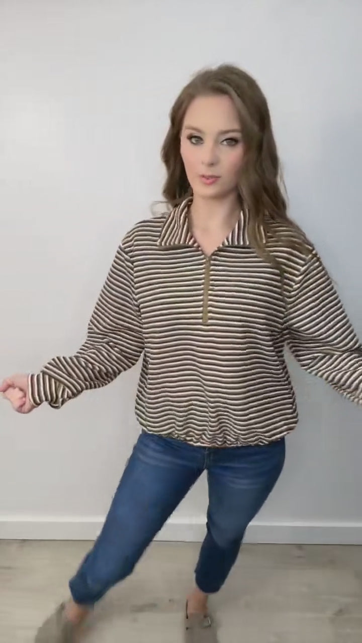 "No Doubts" Long Sleeve Top (Brown)