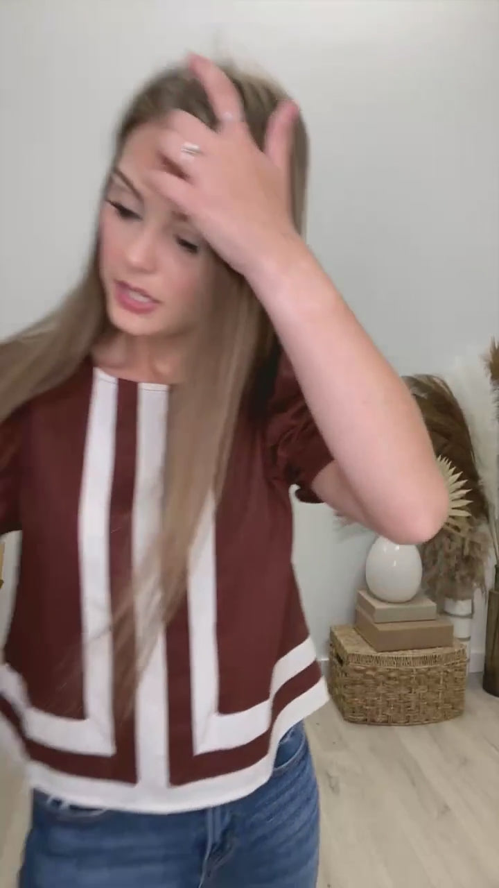 "In My Hands" Blouse (Brown)