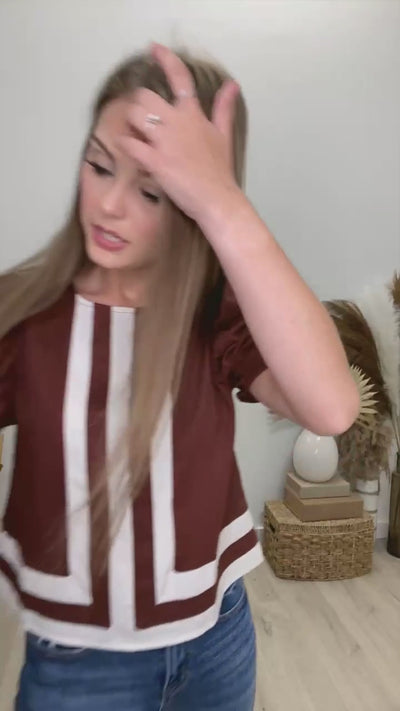 "In My Hands" Blouse (Brown)