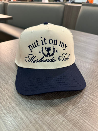 Put It On My Husbands Tab Trucker Hat - Happily Ever Aften