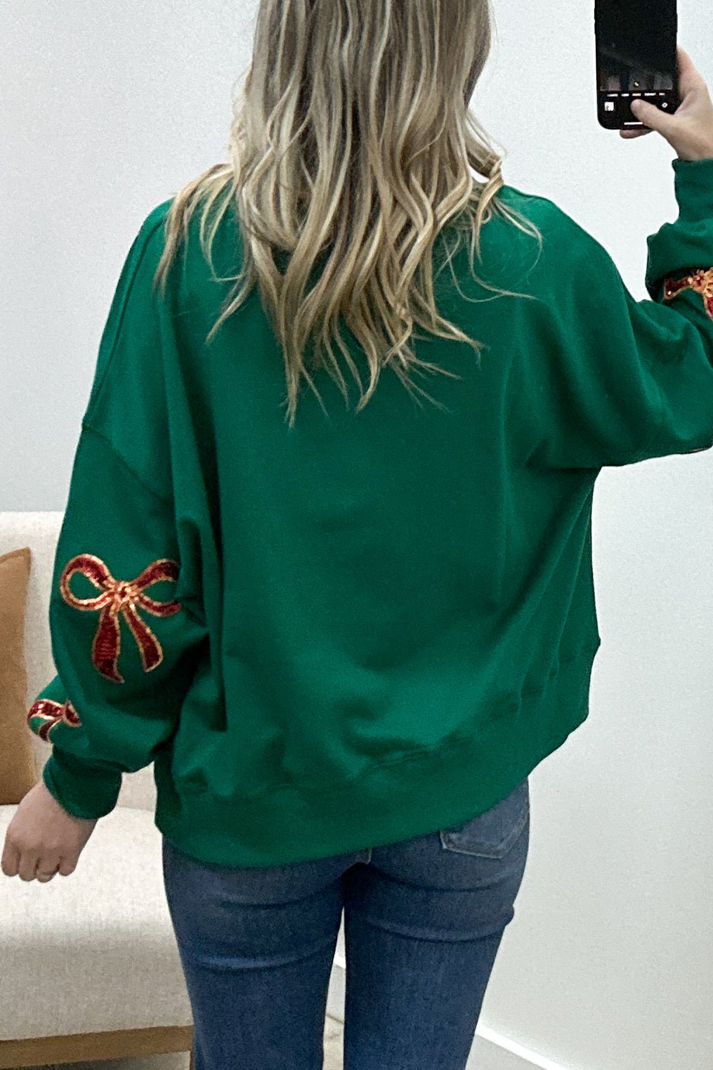 "Ribbon Romance" Sweater (Green) - Happily Ever Aften