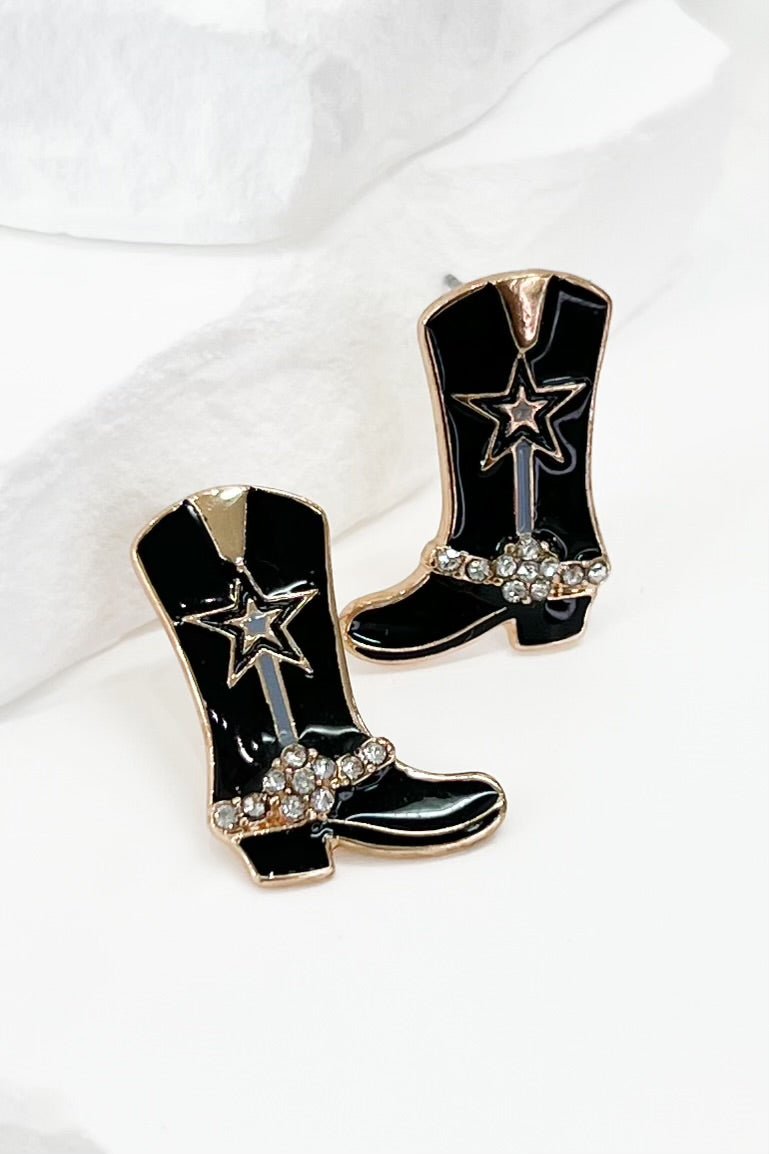 Sadie Earrings (Black/Gold) - Happily Ever Aften