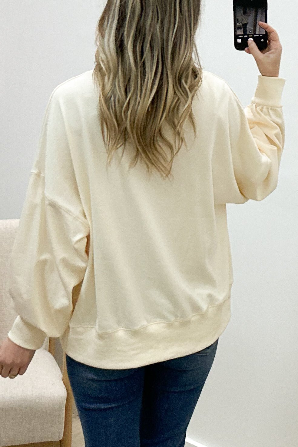 "Saint Nick" Sweater (Cream) - Happily Ever Aften