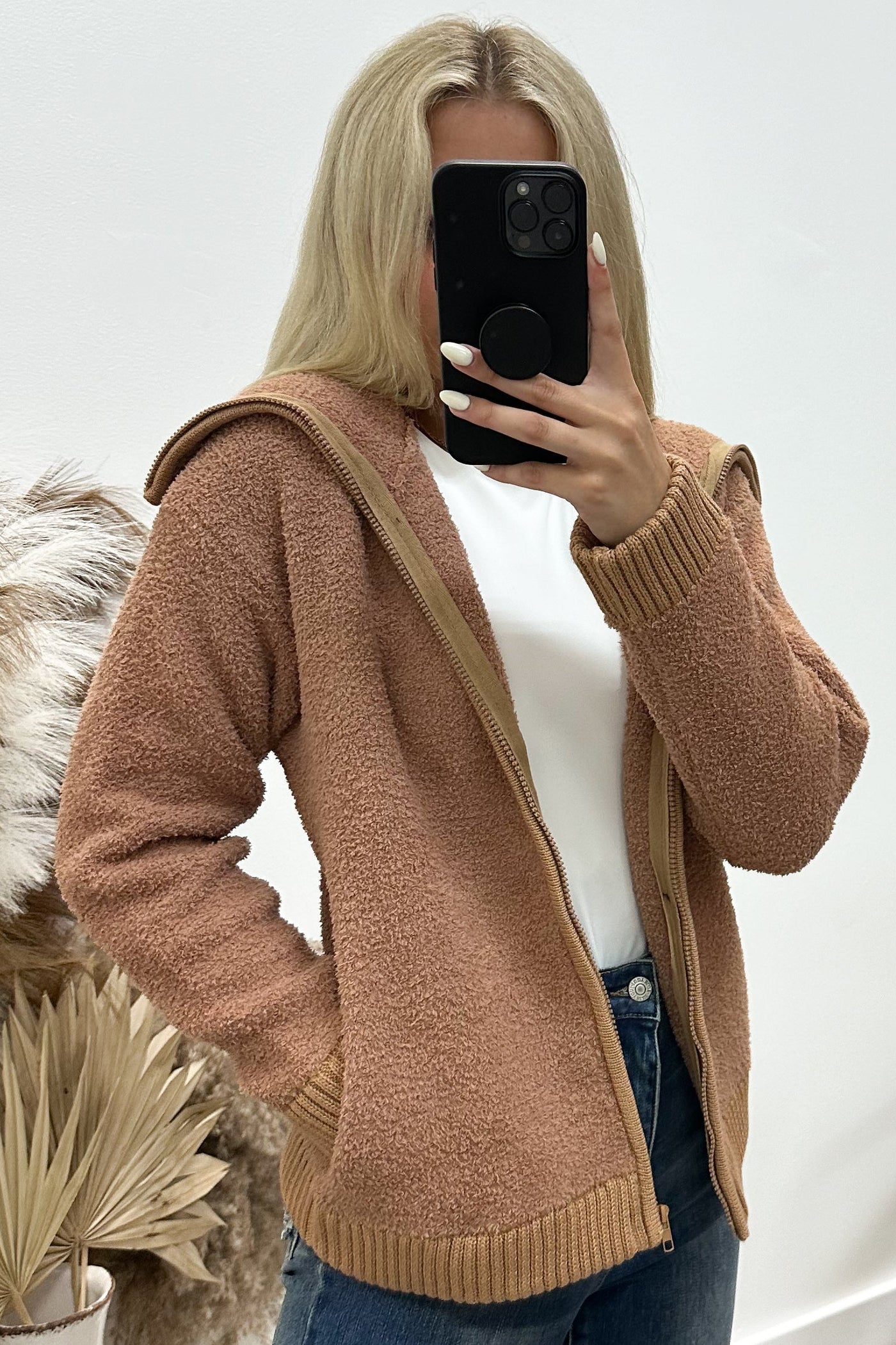 "Sherpa And Me" Jacket (Camel) - Happily Ever Aften