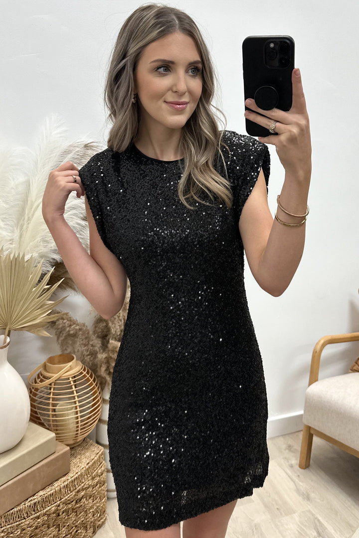 "Shine Bright" Dress (Black) - Happily Ever Aften