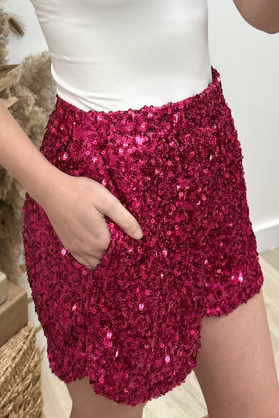 "Shining Star" Shorts (Fuchsia) - Happily Ever Aften