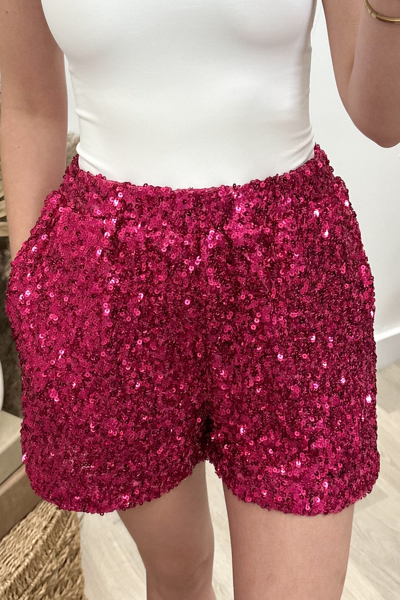 "Shining Star" Shorts (Fuchsia) - Happily Ever Aften