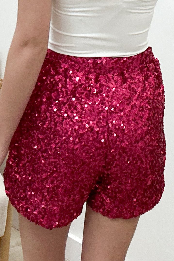 "Shining Star" Shorts (Fuchsia) - Happily Ever Aften