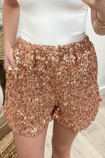 "Shining Star" Shorts (Gold) - Happily Ever Aften