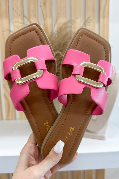 Stacy Sandals (Fuchsia) - Happily Ever Aften