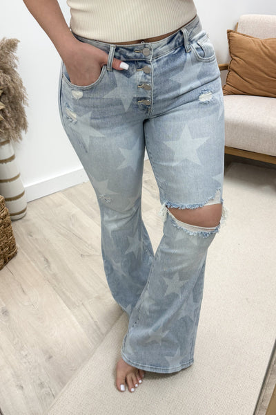 Starla Flare Jeans - Happily Ever Aften