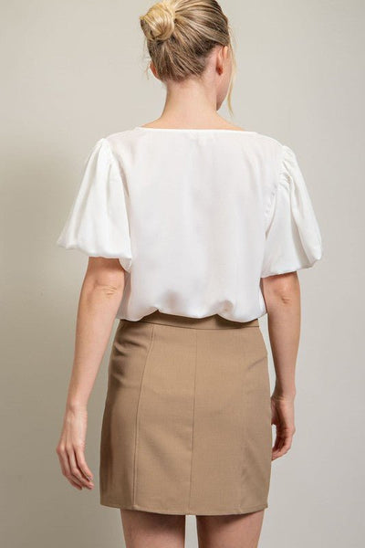"Stylish Success" Mini Skirt (Coco) - Happily Ever Aften