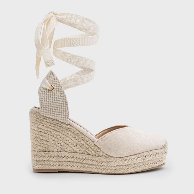 Lauryn Wedges (Beige Linen)