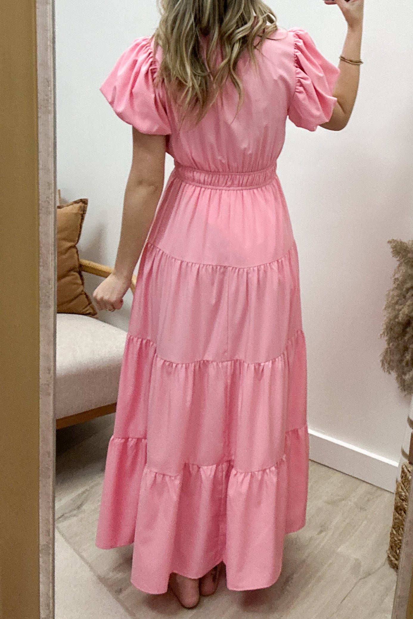 "Sunday Brunch" Maxi Dress (Pale Pink) - Happily Ever Aften