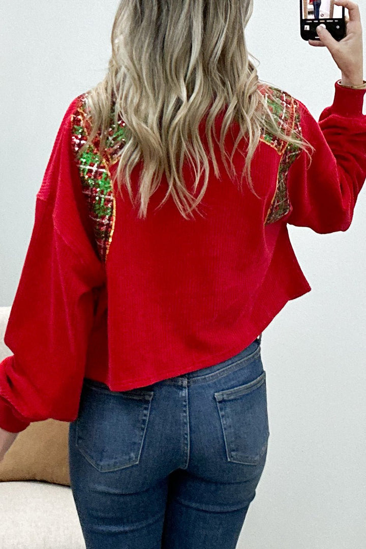 "Take A Bow" Sweater (Red) - Happily Ever Aften