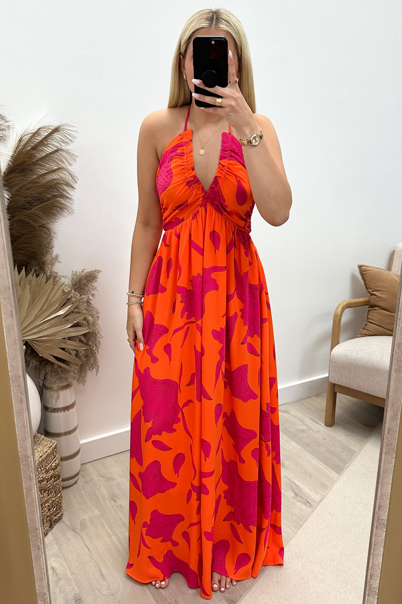 "Ultimate Getaway" Dress (Orange) - Happily Ever Aften