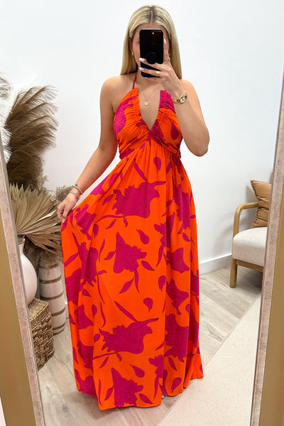 "Ultimate Getaway" Dress (Orange) - Happily Ever Aften