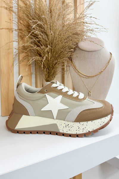 Very G Joey Sneakers (Taupe) - Happily Ever Aften