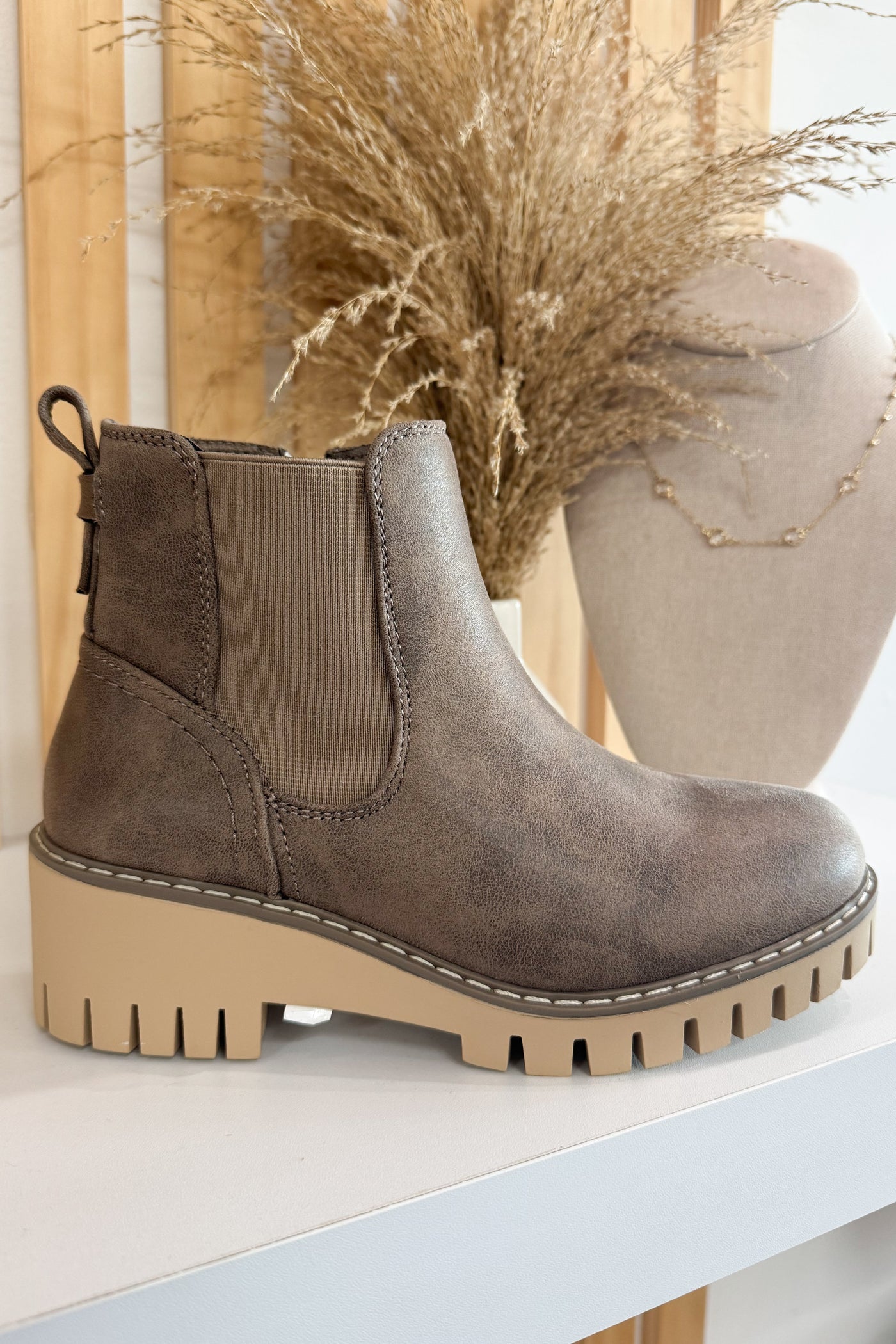 Very G Pasadena Booties (Taupe) - Happily Ever Aften