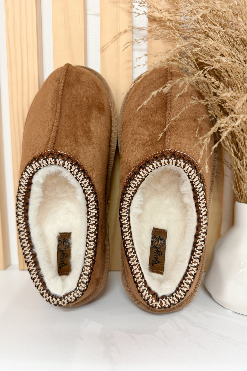 Very G Sparks Slippers (Tan) - Happily Ever Aften